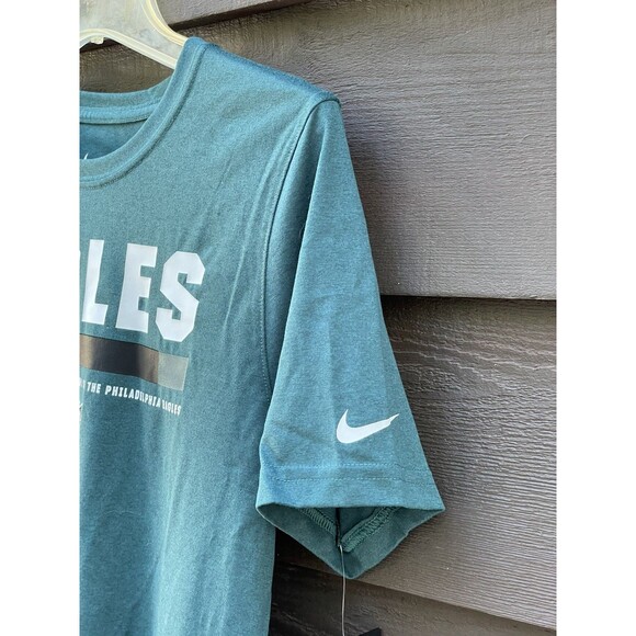 Philadelphia Eagles Nike Dri-Fit Tee Unisex Sz  L (runs small)Green Graphic NFL - Picture 10 of 15